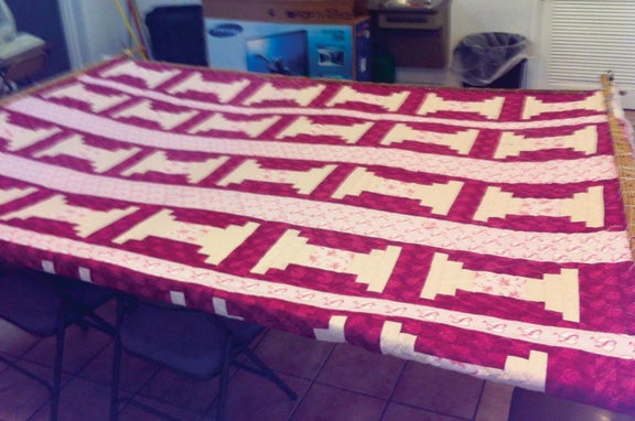 This quilt is being donated as a fund-raiser for the Lowndes County Relay for Life campaign. Zandra Colston, co-chairman of the event, expressed thanks to Pastor Dale Braxton and the Snow Hill’s Quilting Community for their support.