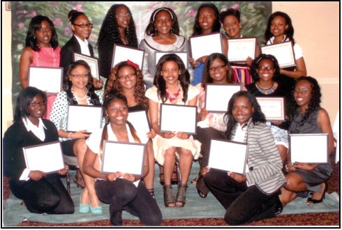 Wil-Low Dollar for Scholars scholarship recipients include kneeing from left front, Diamond Taylor, Samantha Dixon, Kwaishawn Albritton and Nyeesha Gordon, all of Central High; seated from left middle, Adrianne Taylor, Keyanna Kinloch and Jaylin Shuford, all of Calhoun High, Tjuana Griffin of Central High and Hunter Woodley of Prattville Christian Academy; and from left standing, Jazmine N. Lawson of Central High, Shanice Seawright of Calhoun High, Johnae McGhee of Central High, Jessica Morgan of Calhoun High, Kadejia Trone, Lakeyta Smith and Nigeria Oden, all of Central High. Not pictured is Domonique Jiles of Calhoun High. 