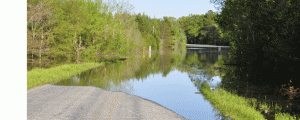 Lowndes County Road 40 near Benton, closed Tuesday night and through Thursday by County Engineer David Butts when water crossed the road, as pictured Wednesday, was reopened Friday morning.
